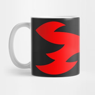 Fire Engine Red Abstract Flying Flame Dragon Design Mug